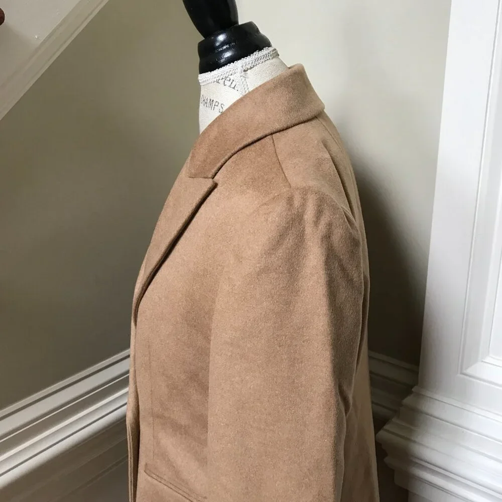 J. Crew Camel Double-Breasted Longline Pea Coat - Picture 10 of 13